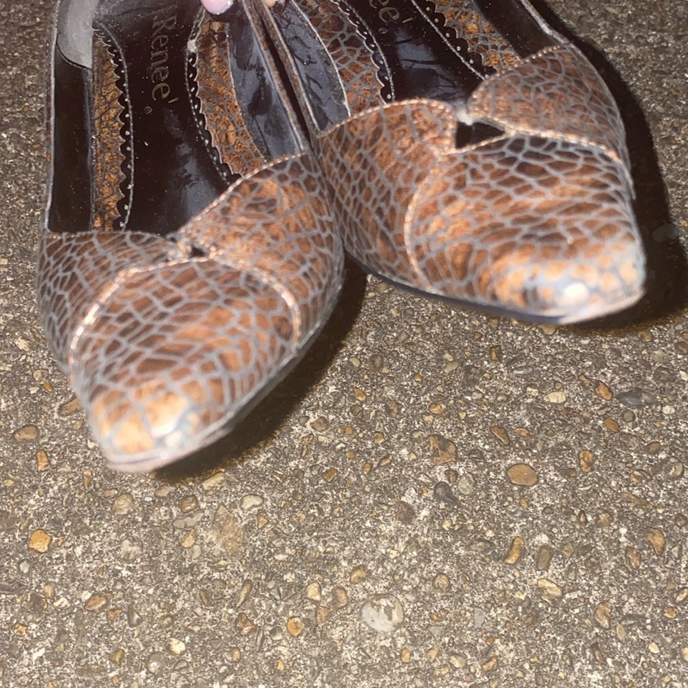 Leather Snakeskin Heels by J. Renee. Size 8M (women) - Picture 6 of 9